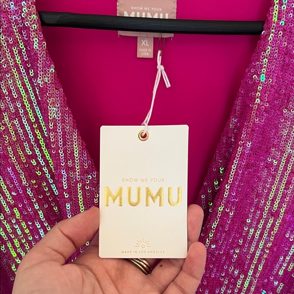 Show Me Your MuMu Pink Sequin Long Sleeve Dress - Picture 6 of 7